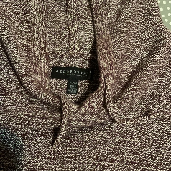 Maroon Aeropostale Knit Hoodie - Picture 3 of 3